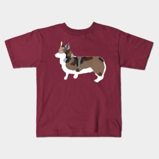 Dog Art Corgi Abstract Kids T-Shirt